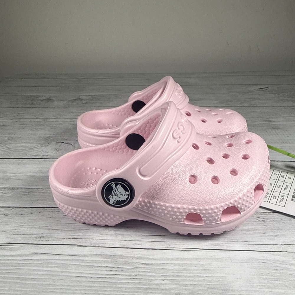 Crocs Kids Classic Clog Toddler Size C4 Light Pink Girls Sandals Water Shoes NEW